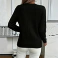 thumbnail image 4 of Women's Cable Knit Sweaters Crewneck Lightweight Long Sleeve Pullover Sweater, 4 of 5