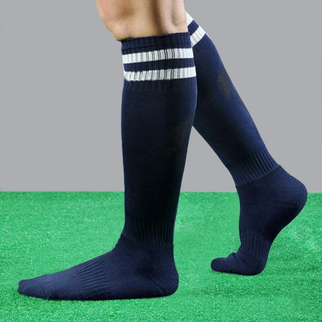 XINKAIRUN Socks Men Sport Football Soccer Long Socks Striped Socks High Sock Baseball DB Dark