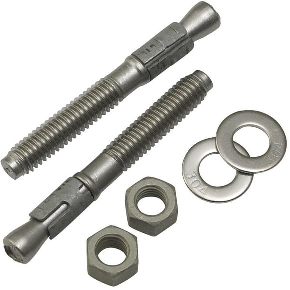 2 Pack 3/8" x 3" Stainless Steel Wedge Anchors