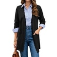 thumbnail image 3 of UVN Cardigan Sweater for Women Fall Long Sleeve Open Front Tops Ladies Casual Lightweight Soft Knit Coats with Pockets, 3 of 10