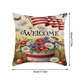 thumbnail image 2 of Clearance Under $5!Yyuenw 4Th of July Decorations Patriotic Pillow Covers 18X18 America Flag Double Sides Print Cushion Cover for Bed Sofa Cartoons Tetragonum Couch Pillow Cover, 2 of 5