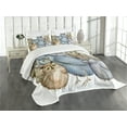 thumbnail image 3 of Ambesonne Owl Quilted Bedspread Set 3 Pcs, Owl Family Portrait Art, King Size, Multicolor, 3 of 5