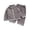 Gray, variant on Asxite Toddler Fall Outfits Solid Fleece Lapel Top Straight Leg Pants Casual Loose Breathable 2 Piece Set 10T