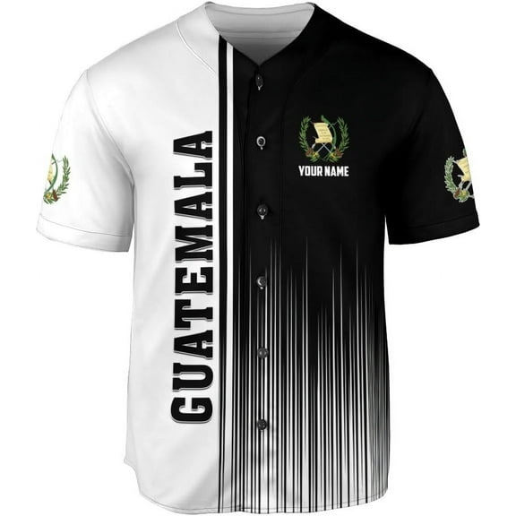 Personalized Guatemala Baseball Jersey Guatemalan Jersey for Men Women Camisas Flag Guatemalan Pride Jersey Shirt (S)