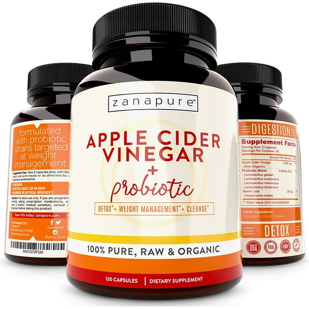 Apple Cider Vinegar + Probiotics With the Mother Detox & Weight Loss
