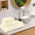 thumbnail image 2 of BELIZZI HOME Ultra Soft 3 Pack Cotton Towel Sets - 1 Pc Bath Towel 28x55 inch, 1 Pc Hand Towel 16x24 inch & 1 Pc Wash Coth 12x12 inch. For Everyday Use, Compact & Light Weight - Ivory, 2 of 6