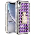 thumbnail image 4 of For Apple Iphone Xr Ornament Bling Diamond Shiny Crystal Case Cover - Perfume Bottle On Dark Purple, 4 of 4