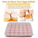thumbnail image 5 of Contenedor de Huevos, Bandeja para Huevos Rellenos de Refrigerador con Tapa para 60 Huevos - Paquete de 4 Portátiles de Plástico Apilable para Nevera, 5 of 5