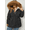 Black, variant on Women's Plus Size 3 in 1 Parka Coat Zip Detachable Warm Fleece Lined Outwear with Waist Drawstring