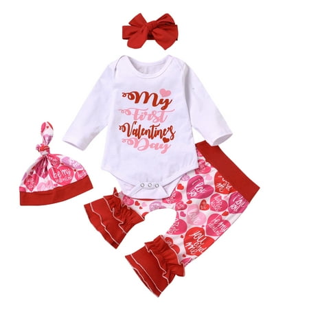

KI-8jcuD Shirts For Girls 10-12 Girls Valentine S Day Long Sleeve Hearts Letters Printed Romper Bodysuit Pants Hats Hairband Outfits Cute For Teen Girls Bows For Baby Girls Take Home Outfit Girls Cl