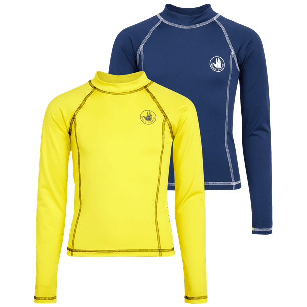 Body Glove Boys' Rash Guard 2 Pack UPF 50+ Quick Dry Sun and Sand