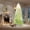White Green 7.5FT, variant on Towallmark 7.5FT Pre-Lit Pink Snow Flocked Slim Pencil Christmas Tree, Foldable Base, Xmas Decor for Home Party Office Mall Holiday, White & Pink
