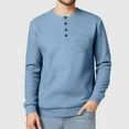 thumbnail image 2 of Mens Quarter Pullover Button Waffle Sweatshirt Casual Knit Long Sleeve Crew Neck Sweatshirts Casual Golf Shirt, 2 of 7