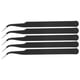 thumbnail image 4 of Pinzas Ticfox 5 uds antiestáticas de acero inoxidable cabeza curva, 4 of 14