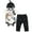 White / black, variant on Star Wars The Child Infant Baby Boys Bodysuit Pants and Hat 3 Piece Outfit Set Newborn to Infant