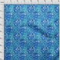 thumbnail image 4 of oneOone Cotton Jersey Blue Fabric Ocean Underwater Life Quilting Supplies Print Sewing Fabric By The Yard 58 Inch Wide, 4 of 4