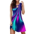 thumbnail image 1 of GYUJNB Robes d'Été pour Femmes 2024, Robes Sans Manches à Col Rond Ajourées, Robes Décontractées Boho Soleil, Robes de Plage en Ligne, Violet Foncé, 1 of 4