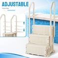 thumbnail image 6 of Ktaxon Pool Ladder Swimming pool escalator with Handrails, Heavy-Duty Safety Step for Swimming Pool Beige,3 Steps, 6 of 11
