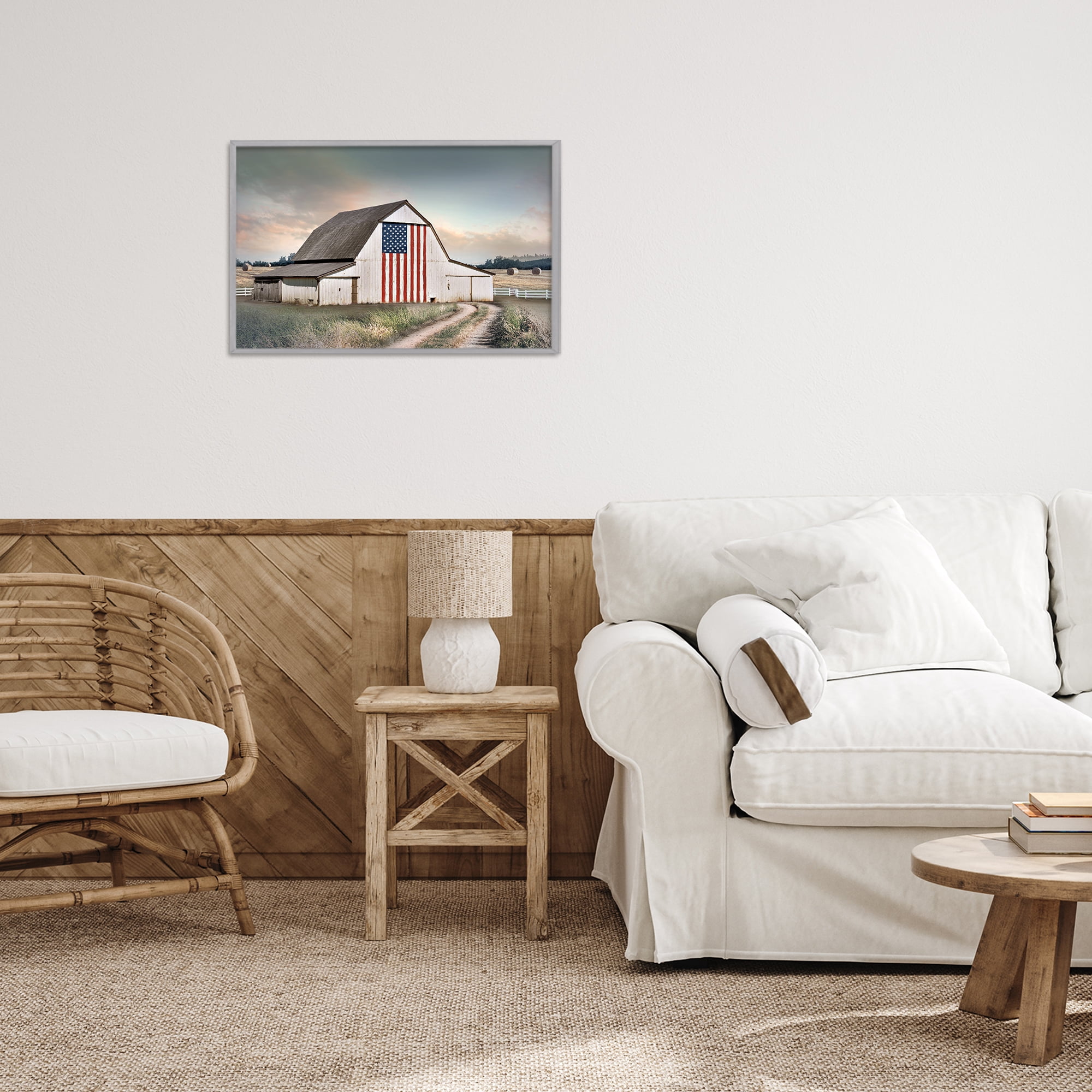 Stupell Industries Land That I Love Barn Gray Framed Giclee Art, design by CAD Designs