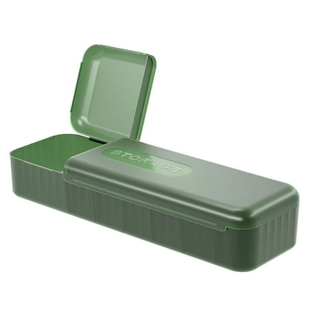 Cable Storage Box with Cover Cl2 Data Cable Organizer Box Cable Management 7 Compartments Storage Box Usb Cord Sorter Small Desk Electronic Accessories Organizer and Storage,Contact Cases Green Stora