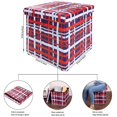 Folding Storage Ottoman Cube Foot Rest Stool Seat PVC Leather 37 x 37 x ...