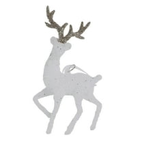 Cheapark Glittering Deer Christmas Tree Ornaments - Miniature Statue Pendants for Party, Garden & Photography, Festive Home Decor