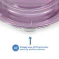 thumbnail image 5 of Mainstays 5-Pack 3-Compartment Round BPA-Free Plastic Meal Prep Food Storage Containers, 1L, Lilac Bloom, 5 of 10