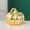 10*8.2cm-Gold, variant on Glossy Hollow Ceramic Pumpkin Tabletop Ornament with Golden Stem, 3 Sizes 3 Colors Optional, Fall Halloween Thanksgiving Farmhouse Desktop Decor,H