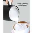 thumbnail image 4 of LONGDEEM Milk Frother Electric, 4 In 1 Automatic Milk Warmer Stainless Steel for Coffee, Latte, Hot Chocolate, Black, 4 of 8