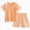 A96-Orange, variant on Girls Cute Bear Embroidered Short Sleeve Pajama Set,Summer Loungewear 7-8 Years