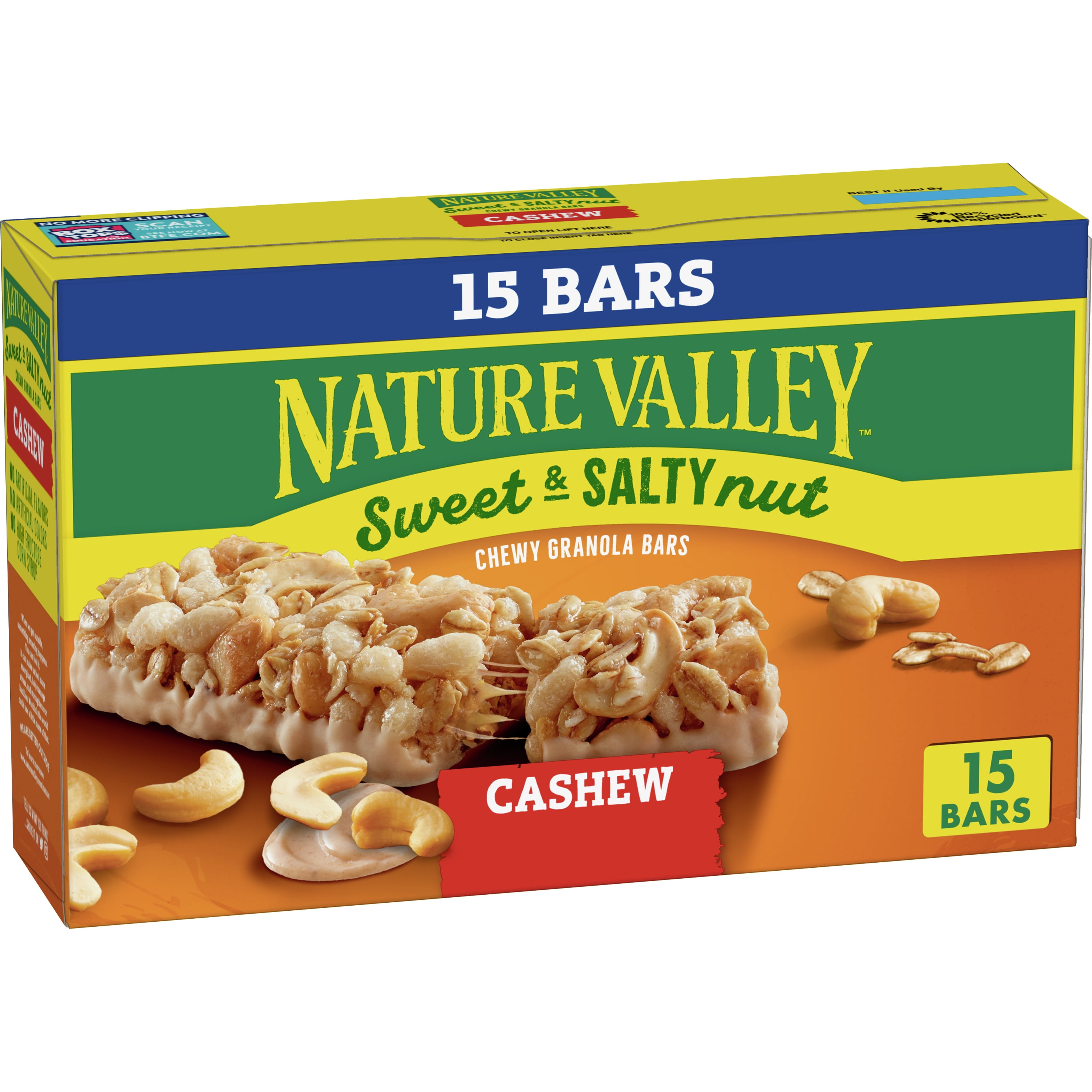 Nature Valley Sweet & Salty Nut, Cashew Granola Bars, Family Pack, 15 ct, 18 oz