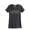 Certified Demogorgon Hunter Women's Fashion Relaxed T-Shirt Tee Charcoal Grey Small