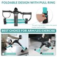 thumbnail image 6 of MEETWARM Pedal Exerciser Under Desk Exercise Peddler Arm Leg Folding Mini Stationary Peddler Bike with LCD Display Portable Bicycle Exerciser Machine for Seniors (Teal), 6 of 7