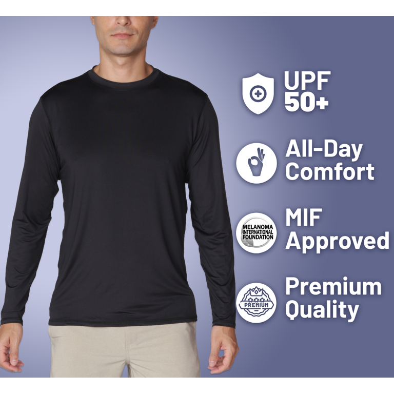 Men's UPF 50+ UV Sun Protection Outdoor Long Sleeve Performance T-Shir –  INGEAR