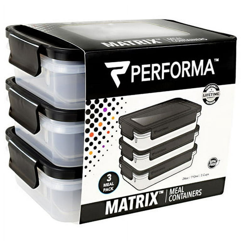 Performa 24 oz. Meal Prep Containers - 3 Pack — Supplement City USA