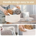 thumbnail image 6 of LKXGBMY Woven Storage Basket with Handle, Baskets for Gifts Empty, Gift Baskets for Birthday Shower Raffle Burr Fundraiser, Decorative Organizer Box White, 6 of 9