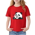 thumbnail image 2 of Blusas y camisas de manga corta con cuello redondo para niños Camiseta de verano de manga corta estampada para niñas Jersey elegante de cuello redondo para niñas Top de algodón para niños, 2 of 6