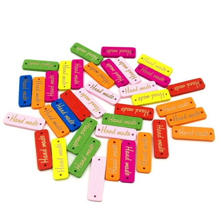 

Office Supplies Hand Lettering Scrapbooking Wooden 30Mm 2-Hole Made Wood Color Sewing 50Pcs Other
