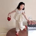 thumbnail image 2 of Bovxnpu Girls Summer Clothing Sets Girls Sleeveless Pants Princess Outfit Set, 2 of 5