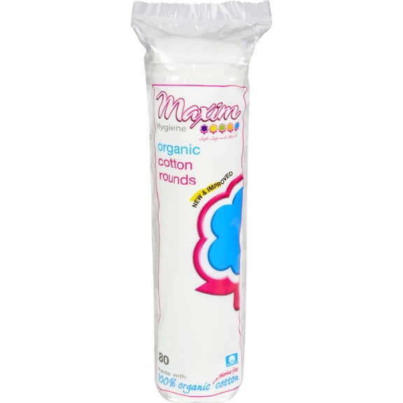 Maxim Hygiene Organic Cotton Rounds, 80 count