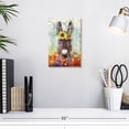 thumbnail image 3 of Elephant Stock Donkey Floral Crown Wall Art - Vertical Canvas Wall Art - Living Room Wall Decor - Animal Canvas - Beige And Gray Decor - 8" x 12", 3 of 8