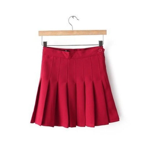 High waisted pleated skater skirt outlet