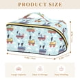 thumbnail image 4 of FORMRS Makeup Bag Travel Cosmetic Organizer for Women Fold Flat Zipper Pouch with Handle, Colorful Trains, 4 of 8