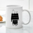 thumbnail image 3 of CafePress - Snoopy Black And White - 11 oz Ceramic Mug - Novelty Coffee Tea Cup, 3 of 4