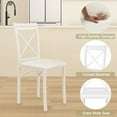 thumbnail image 6 of VECELO 5-Piece Dining Table Set, Modern Faux Marble Table and 4 Upholstered Chairs Set for 4, Round Dining Room Table Set for Small Space, Breakfast Nook, Apartment, White, 6 of 12