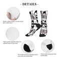 thumbnail image 5 of Women's Men's Hockey Player Colorful Novelty Pattern Crew Athletic Socks, 5 of 7
