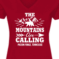 thumbnail image 4 of Inktastic Pigeon Forge Tennessee the Mountains Are Calling Women's V-Neck T-Shirt, 4 of 5