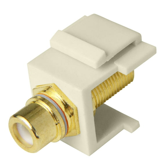Skywalker Brand — Keystone F Female to RCA Female Connector Insert (White Band | Almond)