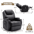 thumbnail image 3 of Korser Power Lift Recliner Chair for Elderly with Massage and Heat PU Leather for Living Room,Black, 3 of 6