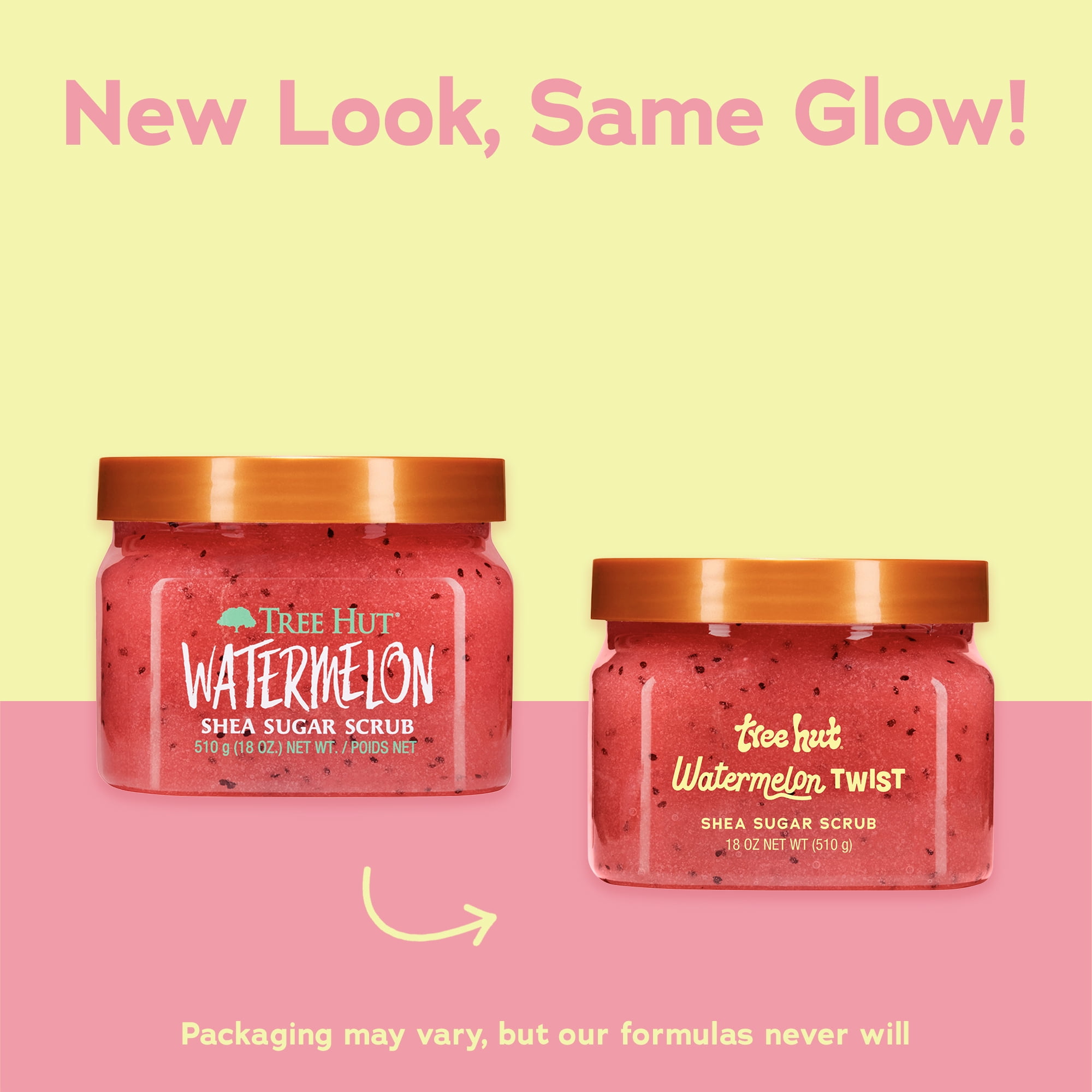 Tree Hut Watermelon Shea Sugar Exfoliating and Hydrating Body Scrub, 18 oz.